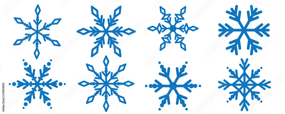 Snowflakes, winter blue vector snow Snowflakes, winter blue vector snow