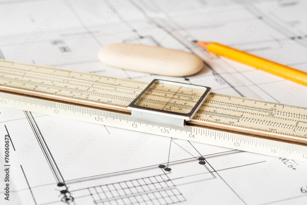 Tools for sketching and scheme on the table. Angle view Tools for sketching and scheme on the table. Angle view