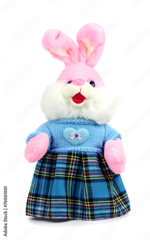 Rabbit toy isolated on white Rabbit toy isolated on white