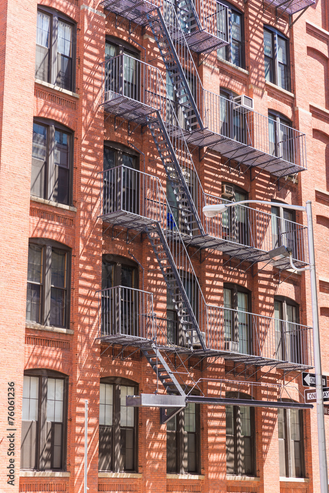 Brooklyn brickwall facades in New York