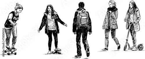 teenagers at a leisure