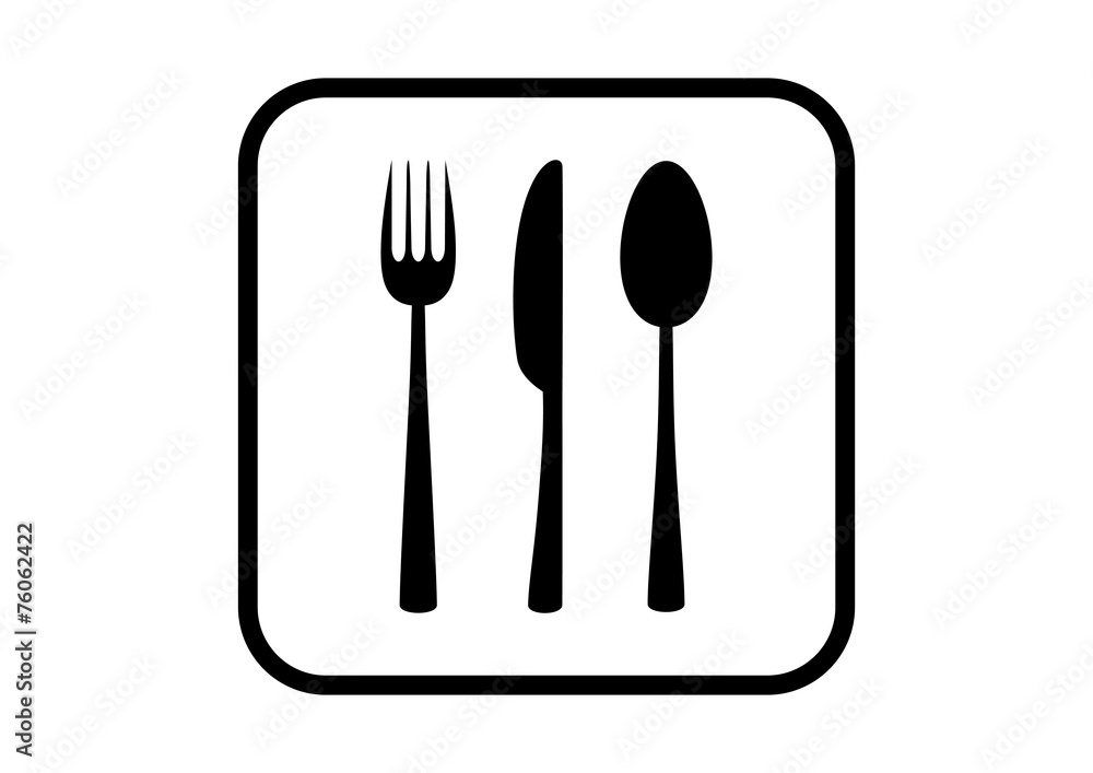 Cutlery vector icon on white background Cutlery vector icon on white background