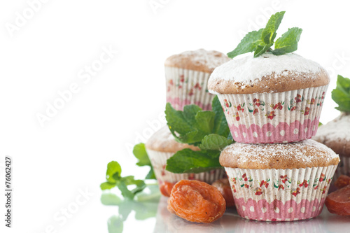 Fototapeta Naklejka Na Ścianę i Meble -  sweet muffins with dried apricots