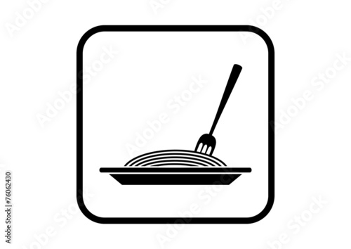 Spaghetti vector icon on white background