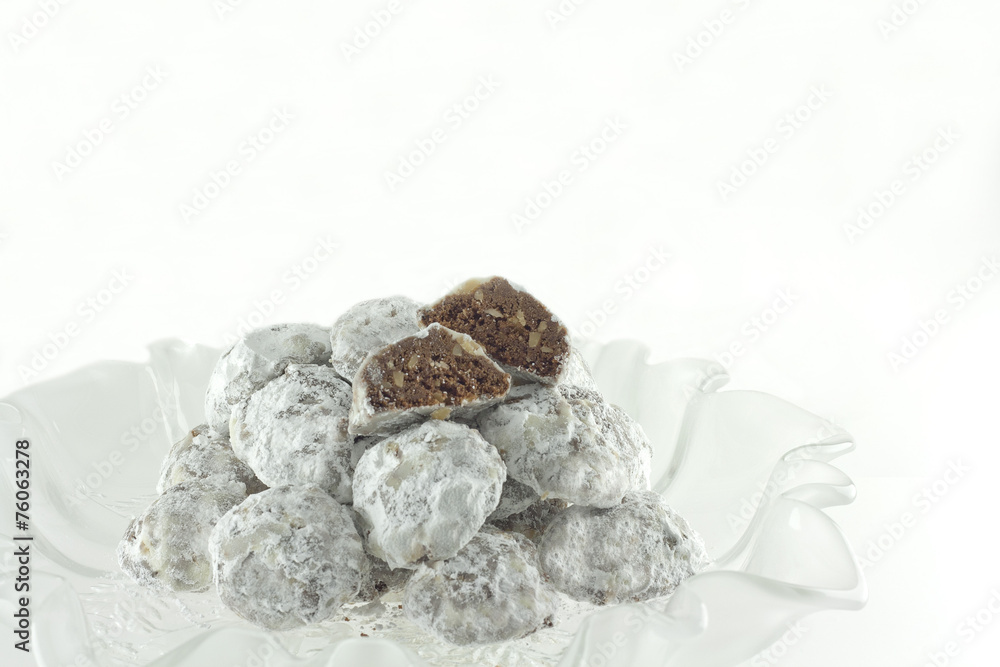 Homemade Chocolate Walnut Snowball Cookies Homemade Chocolate Walnut Snowball Cookies