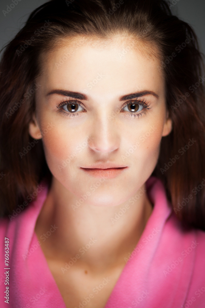 Smooth, fresh and healthy model girl face Smooth, fresh and healthy model girl face