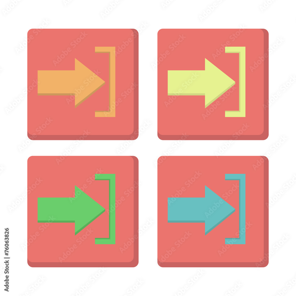 Arrow sign flat icon set. Simple internet button. vector web Arrow sign flat icon set. Simple internet button. vector web