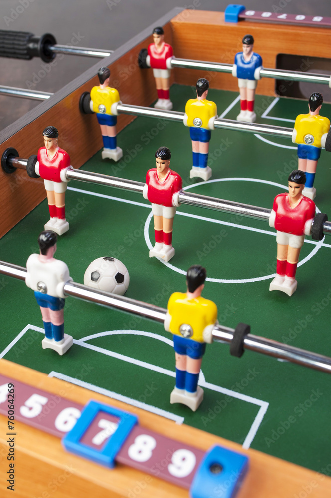 Fototapeta premium playing toy football players