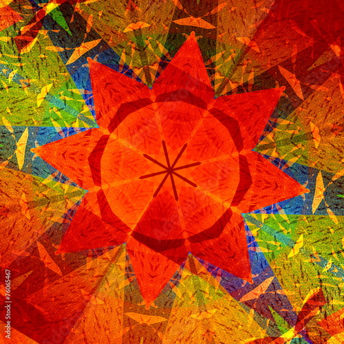 Kaleidoscopic Mandala Circular Abstract Pattern - Colorful