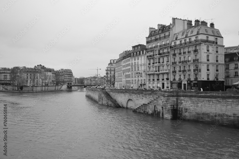 Embankment of the river Seine in Paris.