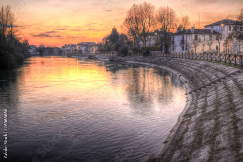 sile river at sunset photo