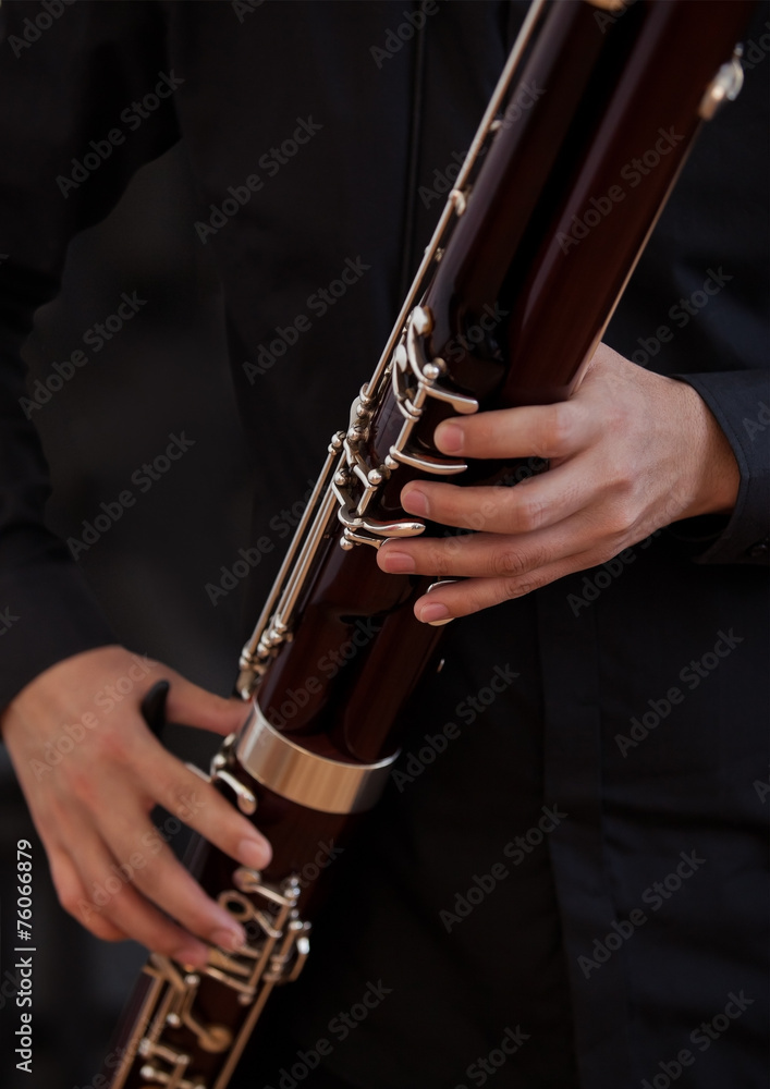 Obraz premium Human hand playing the bassoon