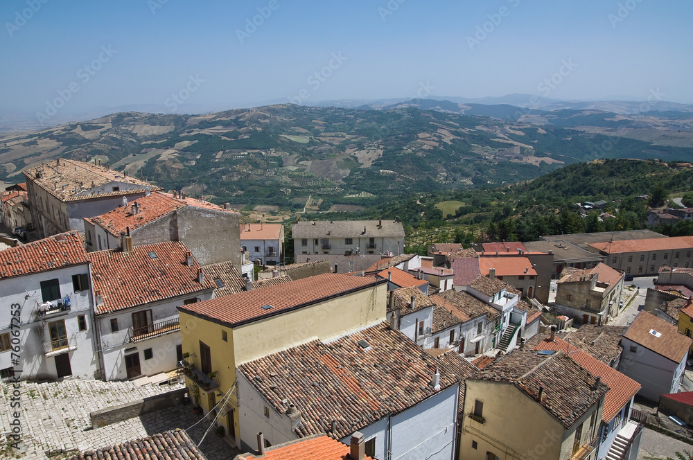 Panoramic view of Acerenza. Basilicata. Italy.