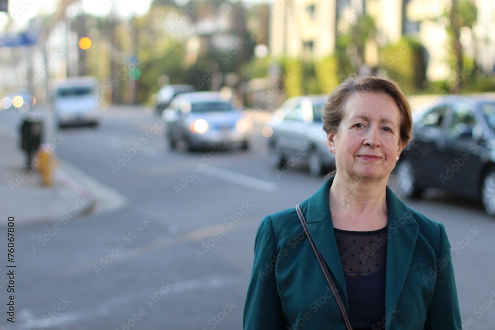 Portrait of a Caucasian lady outside Portrait of a Caucasian lady outside
