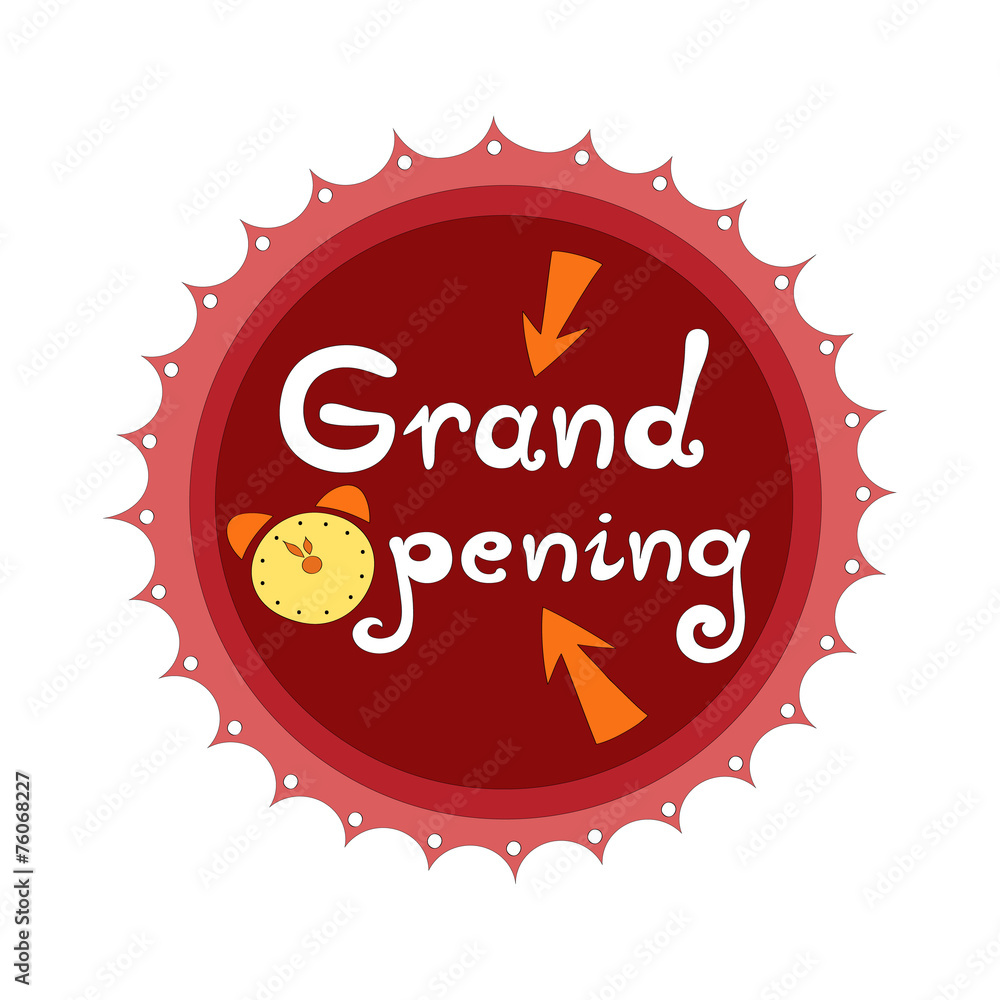 Grand opening badge vector Grand opening badge vector