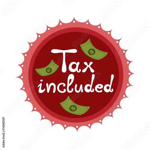 Tax included badge vector