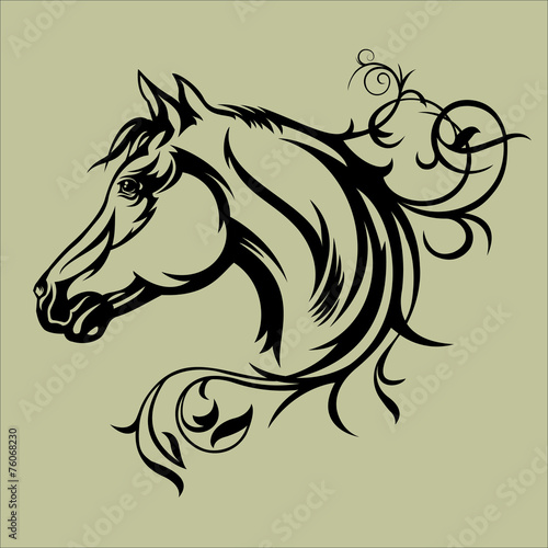 Black horse silhouette