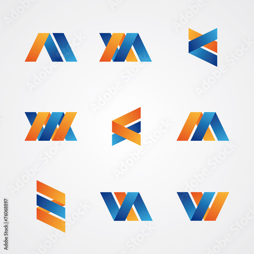 Colorful set of abstract creative logos