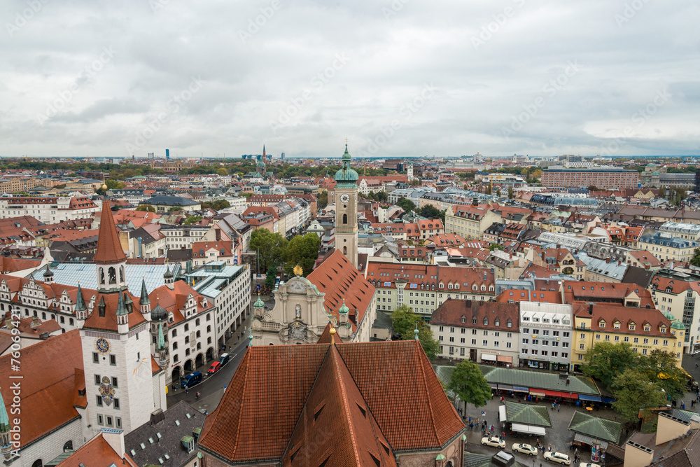 View of Munchen from the tower of the church St. Peter View of Munchen from the tower of the church St. Peter