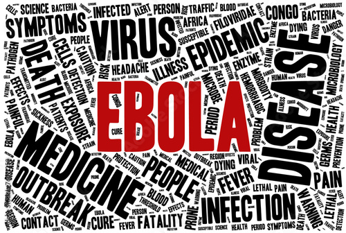 Conceptual tag cloud containing words related to ebola virus