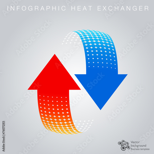 Symbol Graphic #Heart Exchanger, Heat Circulation