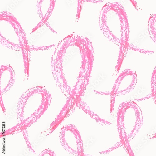 Breast cancer ribbon seamless pattern