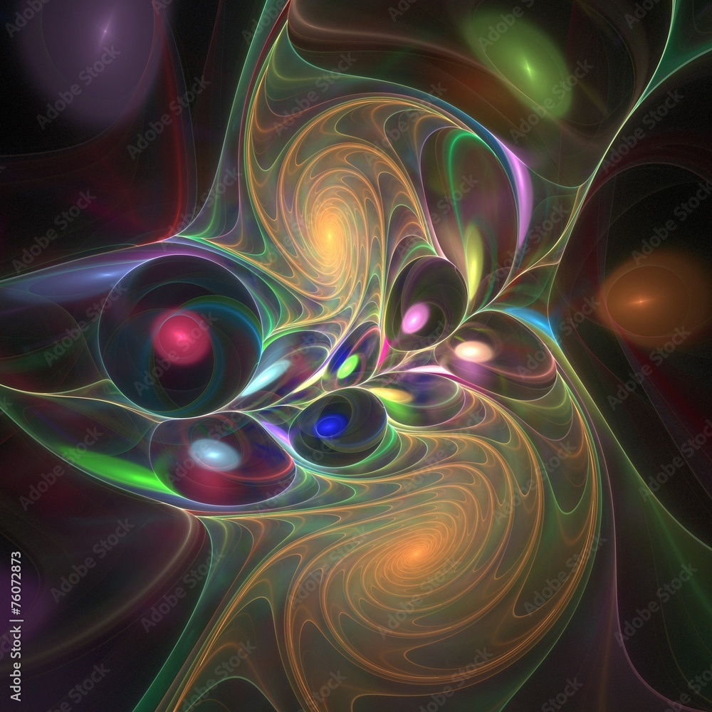 Abstract shapes made of fractal textures. Abstract shapes made of fractal textures.