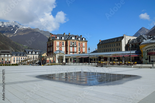 Spring view of the spa town Cauterets, French Pyrenees