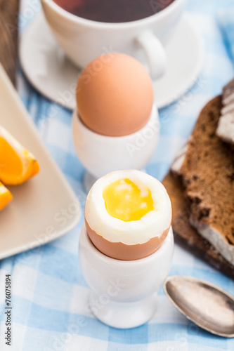 Soft boiled egg for breakfast