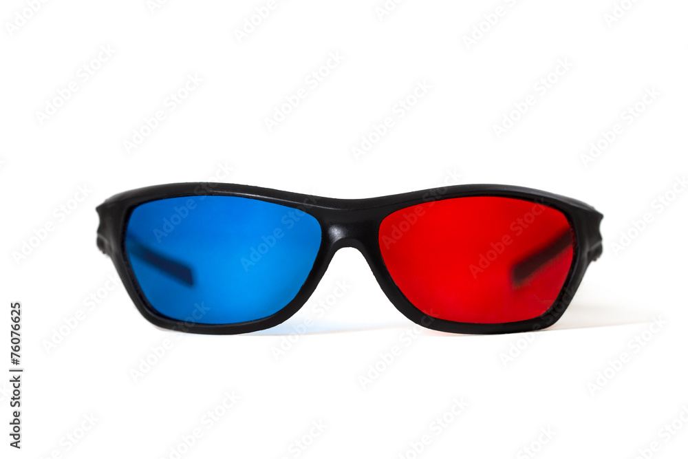 3d glasses isolated on white background.