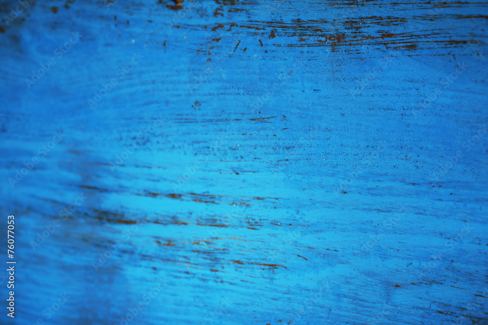 Blue old wood texture close-up background