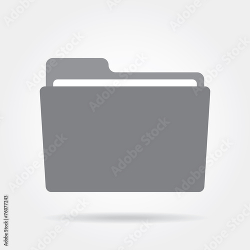 Folder icon on a white background. Flat