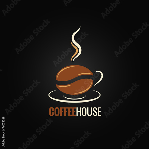 coffee cup bean design background