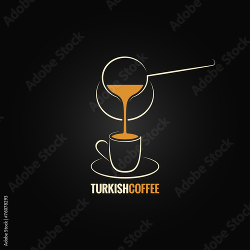 coffee cup turkish recipe background