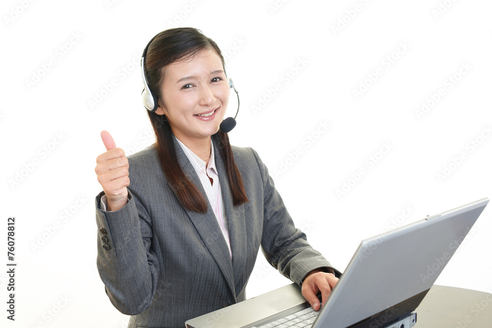 笑顔のオペレーター 笑顔のオペレーター