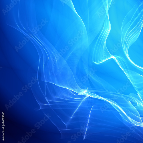 Blue bright abstract smoke web pattern