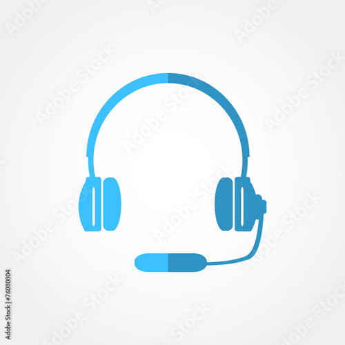 Headphones with a microphone headset icon