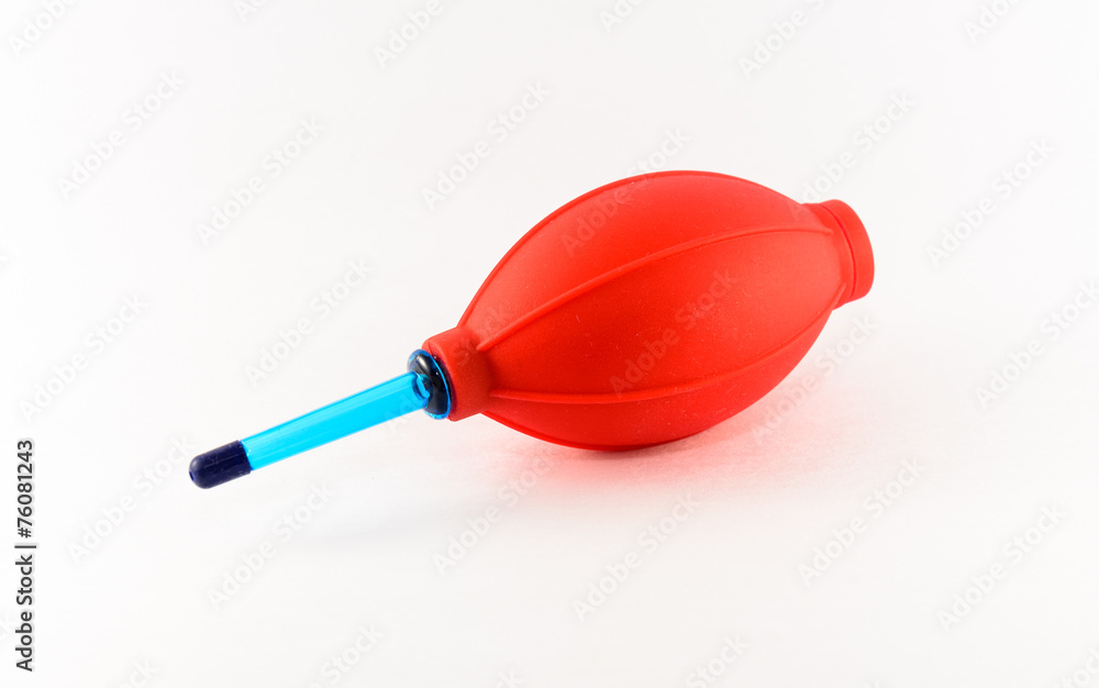 Lying left side red mini air blower Lying left side red mini air blower