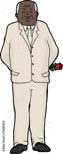 Cranky Man with Rose