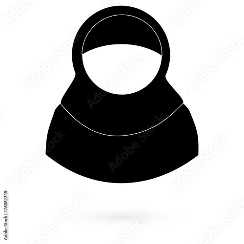 Black women in hijab. Vector.