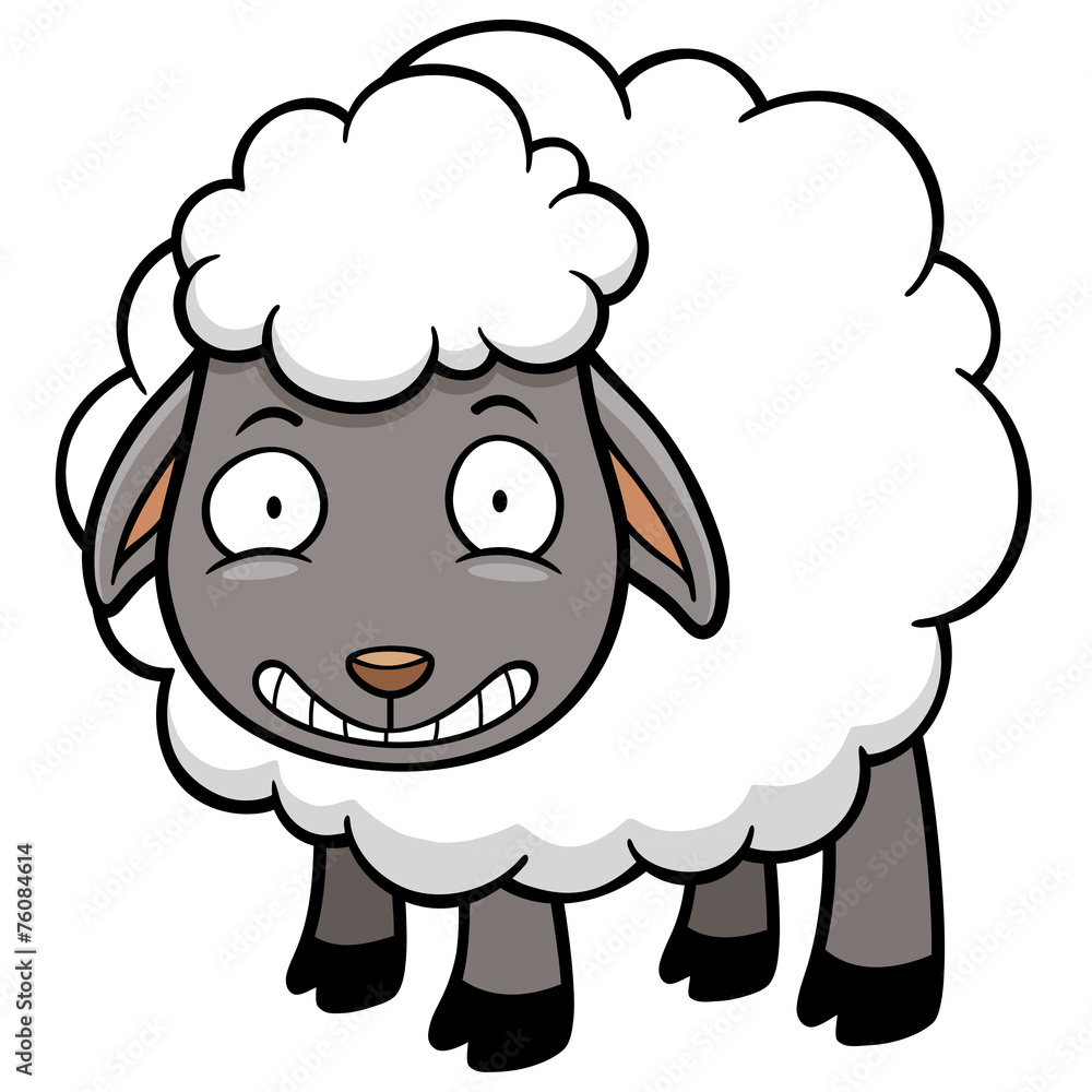 Vector illustration of a cartoon sheep Vector illustration of a cartoon sheep