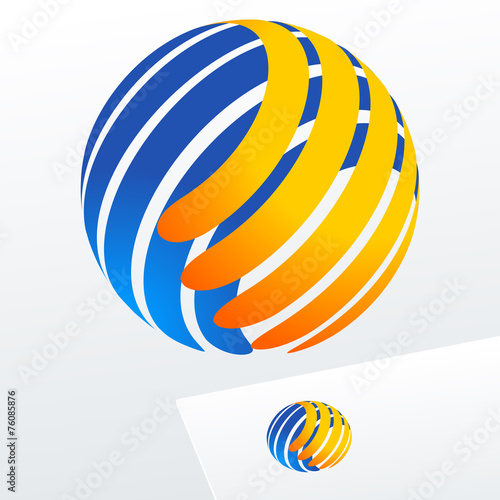 Abstract vector sign. Logo for Business, Technology