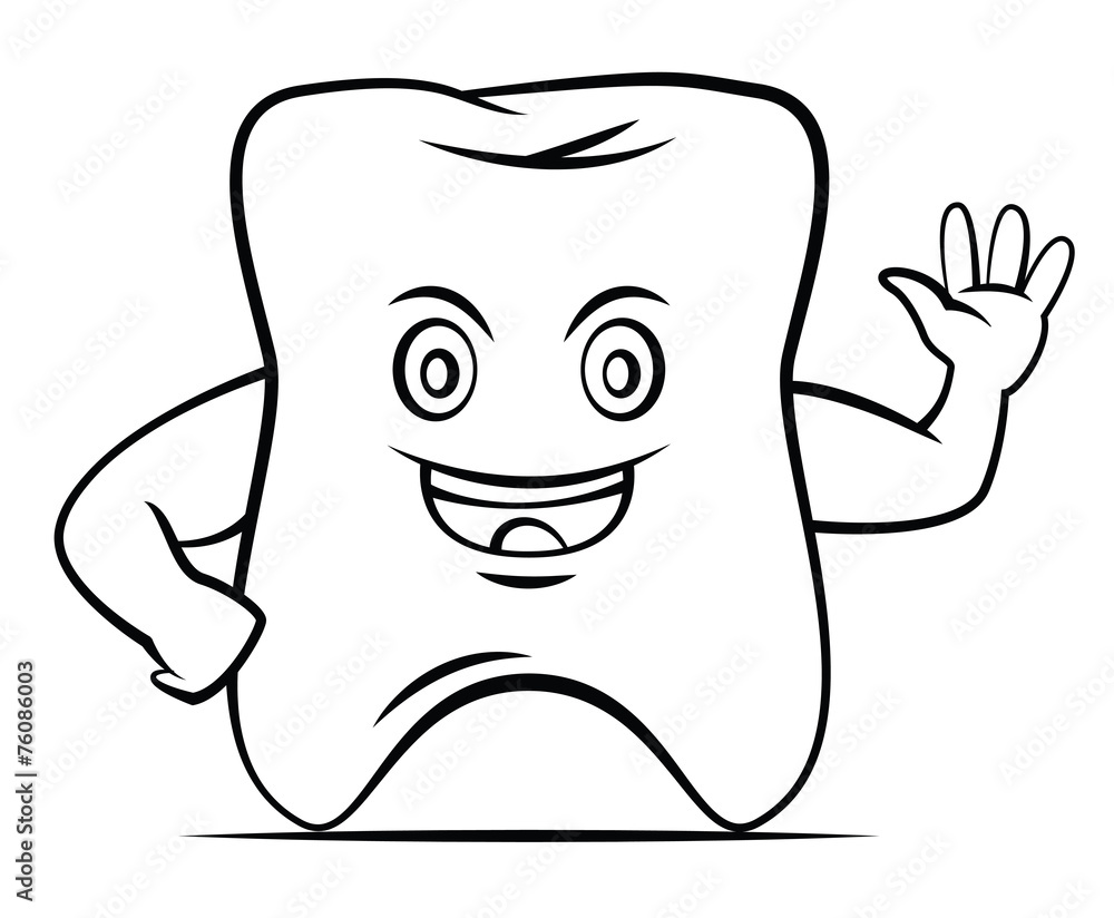 Hello Tooth Mascot
