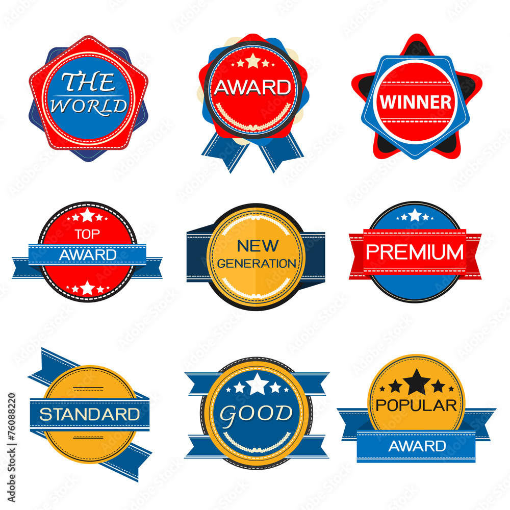 Retro vintage awards badges and labels
