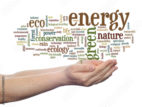 Conceptual ecology word cloud isolated