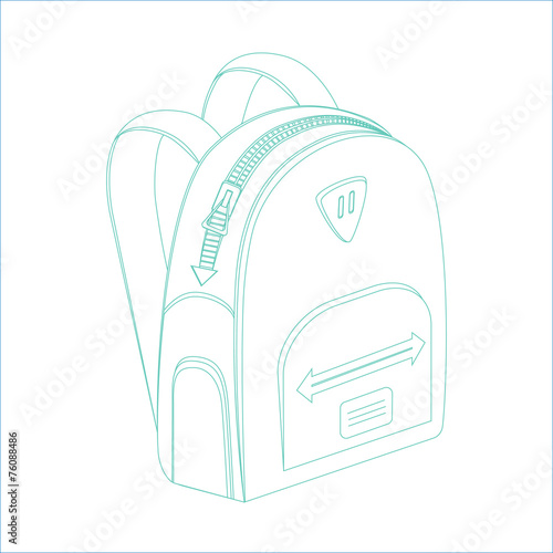 schoolbag, vector icon backpack