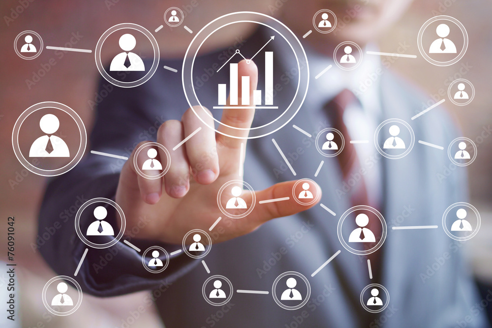 Man with chart online icon web business diagrams. Man with chart online icon web business diagrams.