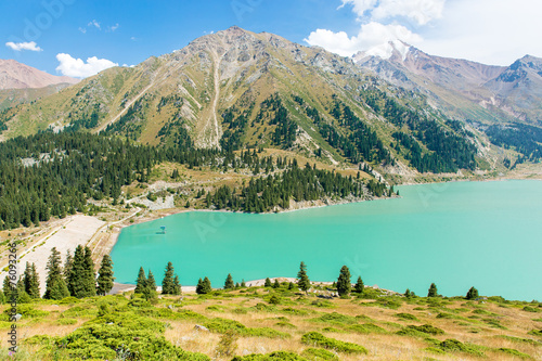Spectacular scenic Big Almaty Lake, Kazakhstan,Asia
