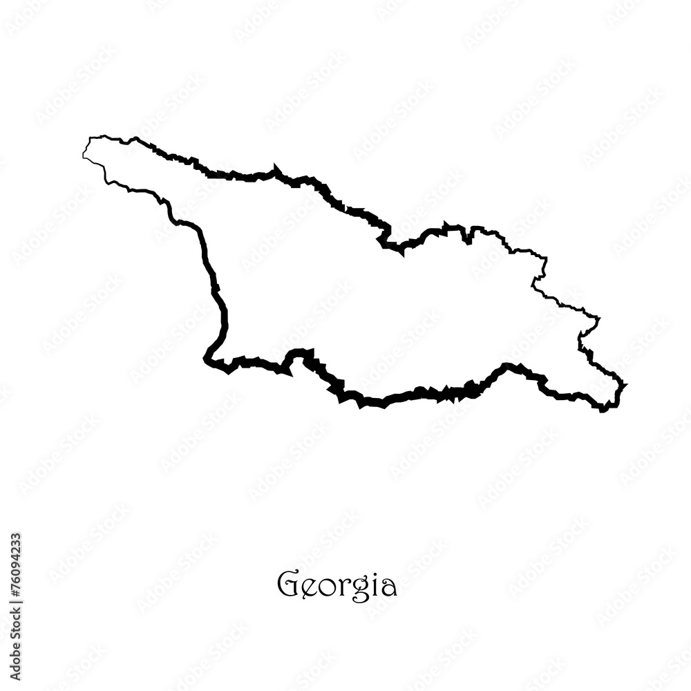 Map of Georgia for your design