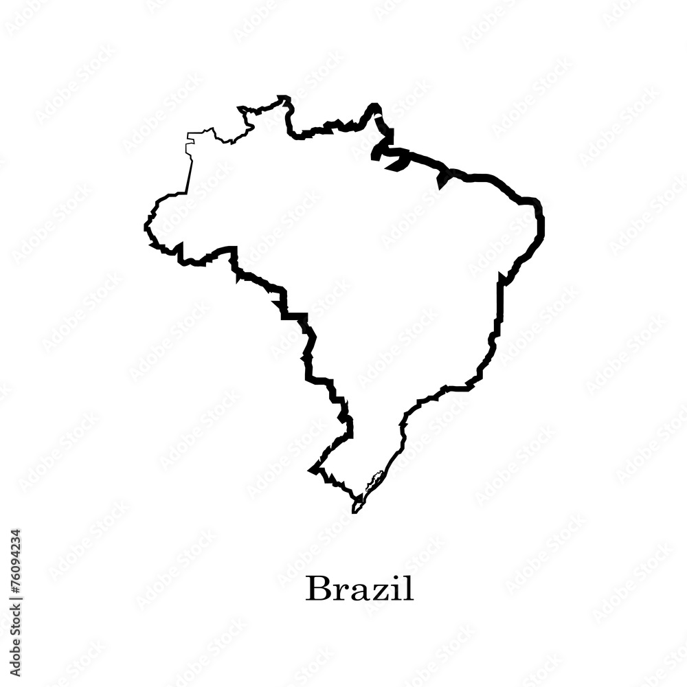 Map of Brazil for your design